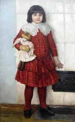 Retrato de O.V. Surikova de niño